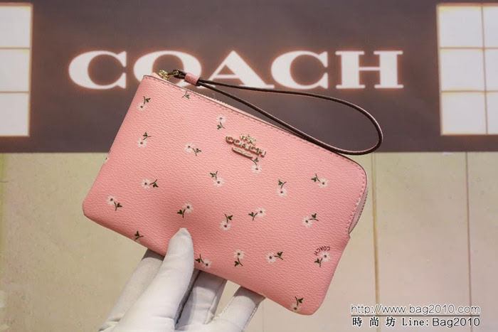 COACH蔻馳 原單 專櫃新款 28384 手挽包 白色櫻桃零錢包  Chz1455